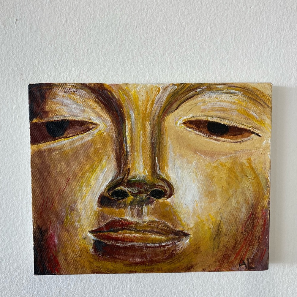 Original hand-painted Buddha painting